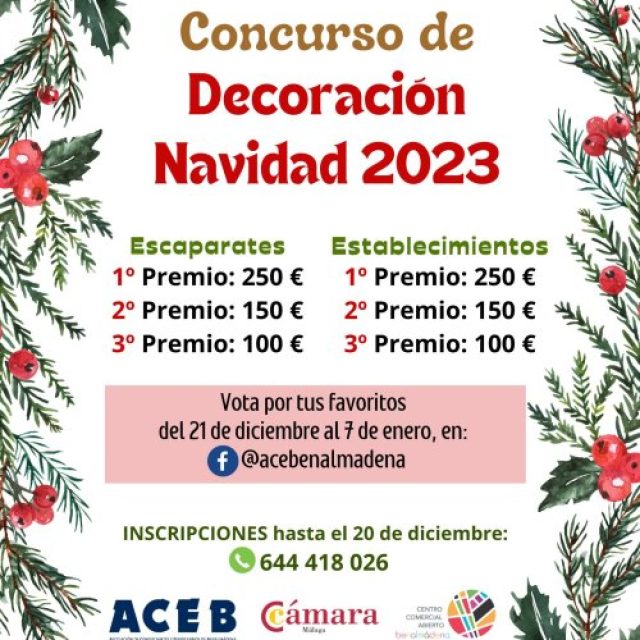 ACEB Y ACCAB CONVOCAN EL CONCURSO DE DECORACIÓN DE NAVIDAD, CON 1.000 EUROS EN PREMIOS