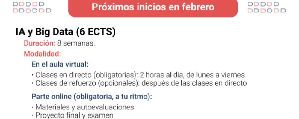 COMIENZA EN FEBRERO UN NUEVO CURSO DE INTELIGENCIA ARTIFICIAL, 100% SUBVENCIONADO PARA PYMES