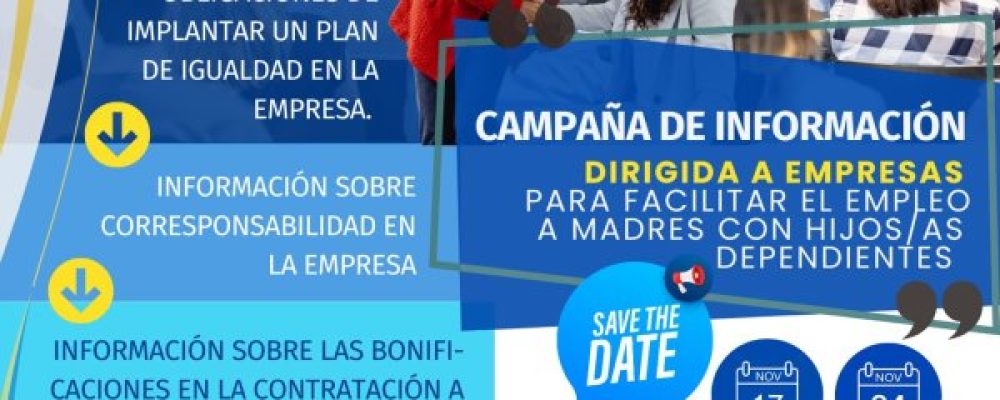 ACEB ACOGERÁ DOS JORNADAS SOBRE CONCILIACIÓN LABORAL, PLANES DE IGUALDAD Y BONIFICACIONES PARA LA CONTRATACIÓN   