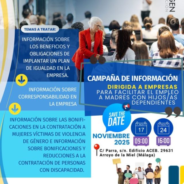 ACEB ACOGERÁ DOS JORNADAS SOBRE CONCILIACIÓN LABORAL, PLANES DE IGUALDAD Y BONIFICACIONES PARA LA CONTRATACIÓN   