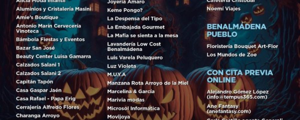 CASI 80 ESTABLECIMIENTOS OFRECERÁN DESCUENTOS DE ENTRE EL 15% Y EL 50% DURANTE EL ‘JUEVES DEL TERROR’, EL 31 DE OCTUBRE