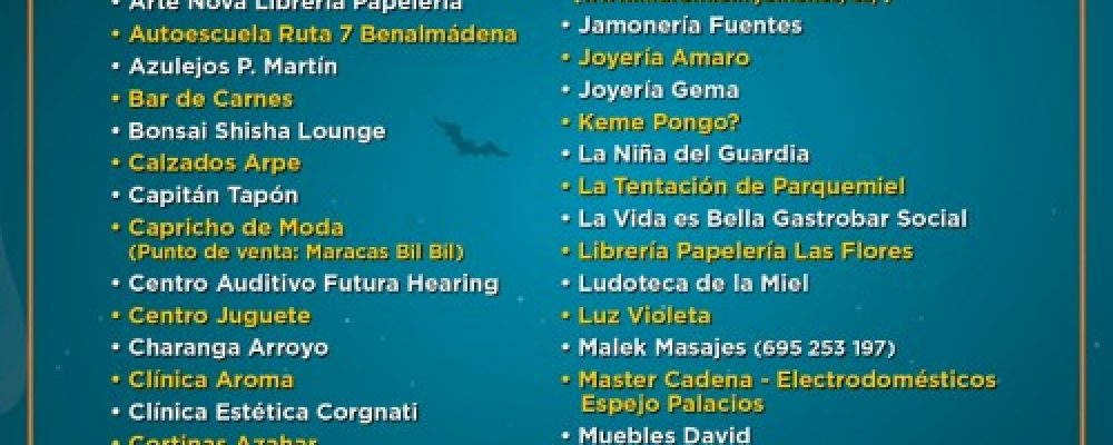 CASI 60 ESTABLECIMIENTOS OFRECEN DESCUENTOS DE HASTA EL 30% EN EL ‘VIERNES DEL TERROR’