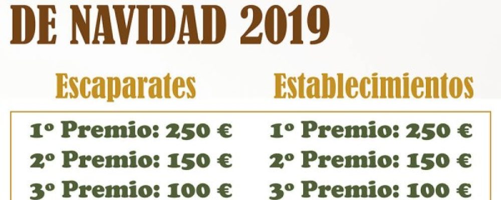 LA ACEB CONVOCA EL CONCURSO DE DECORACIÓN DE NAVIDAD DE ESCAPARATES Y ESTABLECIMIENTOS, CON 1.000 EUROS EN PREMIOS