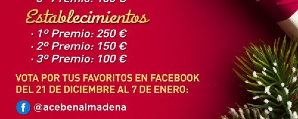 ACEB Y ACCAB CONVOCAN EL CONCURSO DE DECORACIÓN DE NAVIDAD, CON 1.000 EUROS EN PREMIOS
