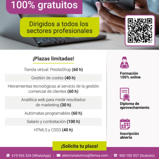 COMIENZAN NUEVOS CURSOS DE COMERCIO ELECTRÓNICO Y MARKETING ONLINE, 100% SUBVENCIONADOS PARA AUTÓNOMOS Y TRABAJADORES