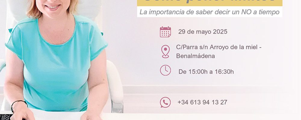 TALLER GRATUITO PARA APRENDER A PONER LÍMITES, OFRECIDO POR LA PSICÓLOGA BEATRIZ LECUONA EN LA SEDE DE ACEB-ACCAB