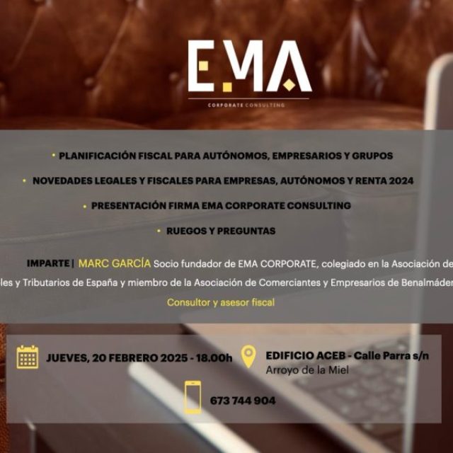 LA SEDE DE ACEB-ACCAB ACOGERÁ EL TALLER ‘PLANIFICACIÓN FISCAL PARA AUTÓNOMOS, EMPRESARIOS Y GRUPOS’