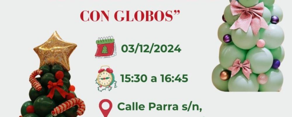 ACEB OFRECE UN TALLER GRATUITO PARA REALIZAR UN ÁRBOL NAVIDEÑO CON GLOBOS, DE LA MANO DE ANE FANTASY