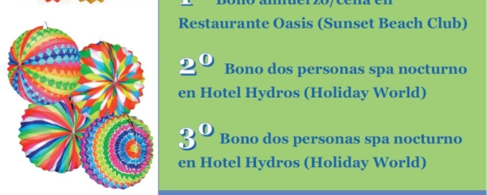 LA ACEB CONVOCA EL CONCURSO DE ESCAPARATES FERIA DE SAN JUAN, CON LA COLABORACIÓN DE SUNSET BEACH CLUB Y HOLIDAY WORLD